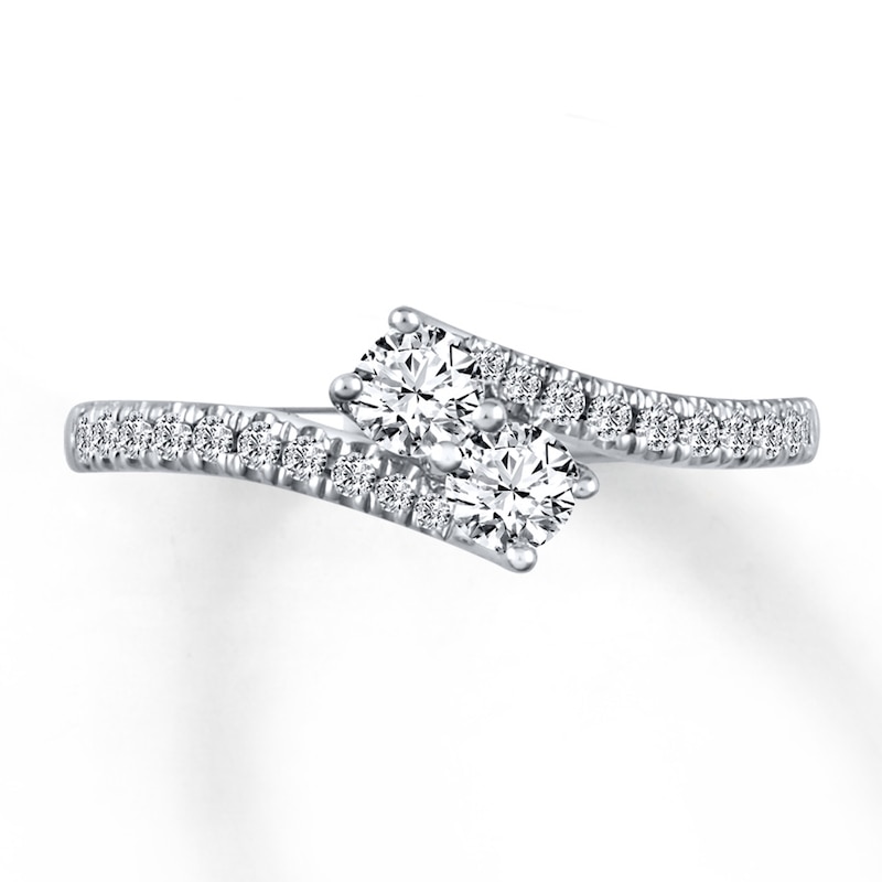 Main Image 3 of Previously Owned Ever Us Ring 1/2 ct tw Round-cut Diamonds 14K White Gold