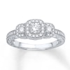 Thumbnail Image 1 of Previously Owned Diamond Engagement Ring 1/2 ct tw Round-cut 14K White Gold