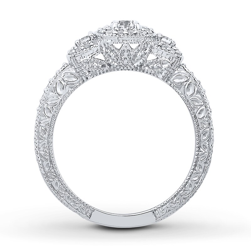 Main Image 2 of Previously Owned Diamond Engagement Ring 1/2 ct tw Round-cut 14K White Gold
