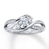 Thumbnail Image 1 of Previously Owned 3-Stone Diamond Ring 3/8 ct tw Round-cut 14K White Gold