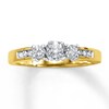 Thumbnail Image 0 of Previously Owned Three-Stone Diamond Ring 1/2 ct tw Round-cut 14K Yellow Gold