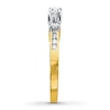 Thumbnail Image 2 of Previously Owned Three-Stone Diamond Ring 1/2 ct tw Round-cut 14K Yellow Gold