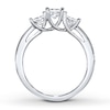 Thumbnail Image 1 of Previously Owned 3-Stone Diamond Ring 1 ct tw Princess-cut 14K White Gold