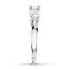 Thumbnail Image 2 of Previously Owned 3-Stone Diamond Ring 1 ct tw Princess-cut 14K White Gold
