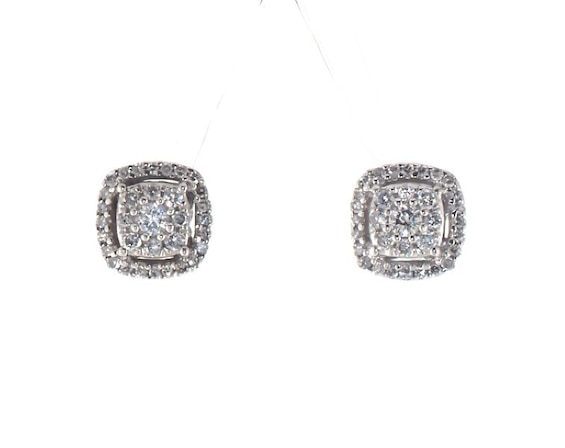 Previously Owned Diamond Earrings 1/2 ct tw Round-cut 10K White Gold