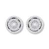 Previously Owned Earrings 1/4 ct tw Diamonds 10K White Gold