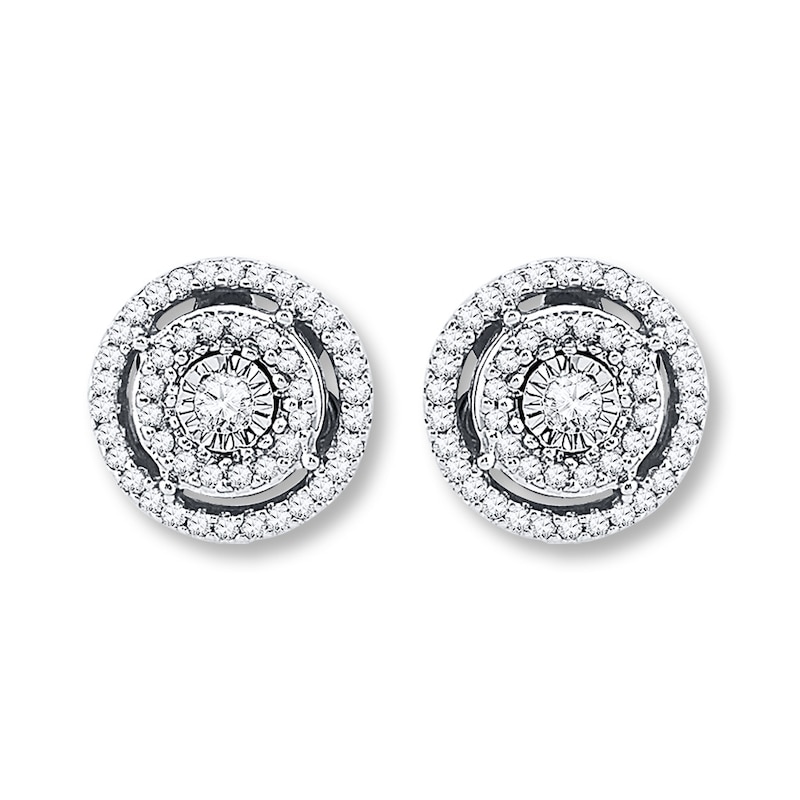 Main Image 1 of Previously Owned Earrings 1/4 ct tw Diamonds 10K White Gold