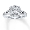 Thumbnail Image 0 of Previously Owned Engagement Ring 1 ct tw Round-cut Diamonds 14K White Gold