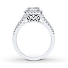 Thumbnail Image 1 of Previously Owned Engagement Ring 1 ct tw Round-cut Diamonds 14K White Gold