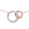 Thumbnail Image 1 of Previously Owned Miracle Links Necklace 1/5 ct tw Diamonds 10K Rose Gold
