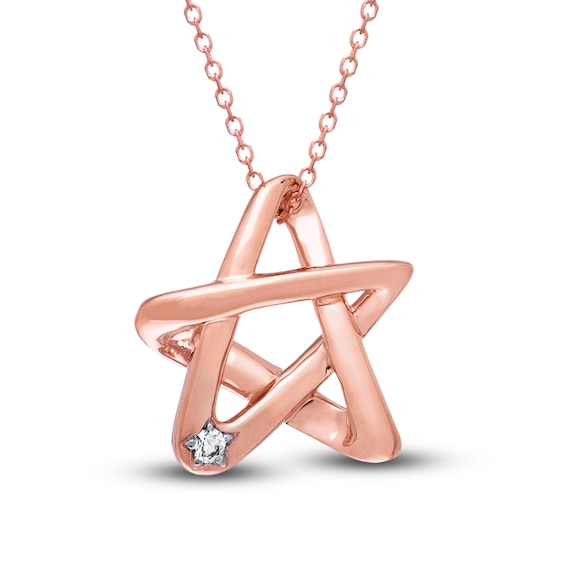 Previously Owned Neil Lane Designs Diamond Star Necklace 14K Rose Gold