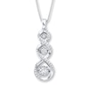 Thumbnail Image 1 of Previously Owned Necklace 1/2 ct tw Diamonds 10K White Gold