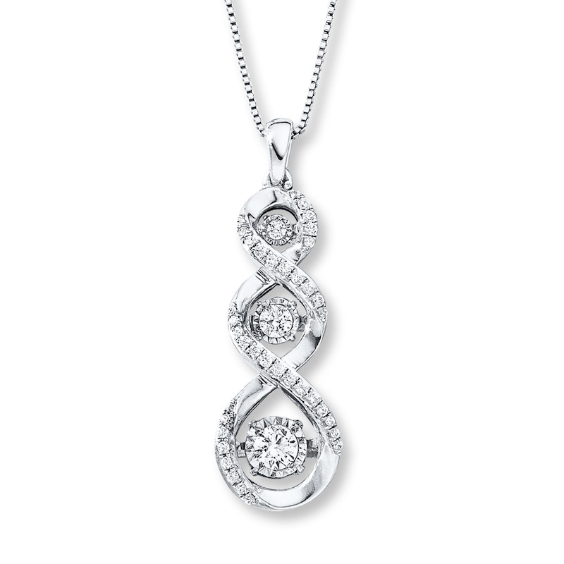 Main Image 1 of Previously Owned Necklace 1/2 ct tw Diamonds 10K White Gold