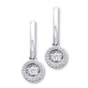 Thumbnail Image 1 of Previously Owned Unstoppable Love 1 ct tw Earrings 14K White Gold