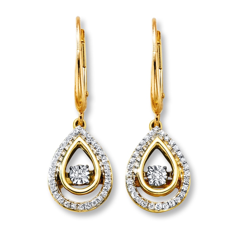 Main Image 1 of Previously Owned Diamond Earrings 1/5 ct tw 10K Yellow Gold