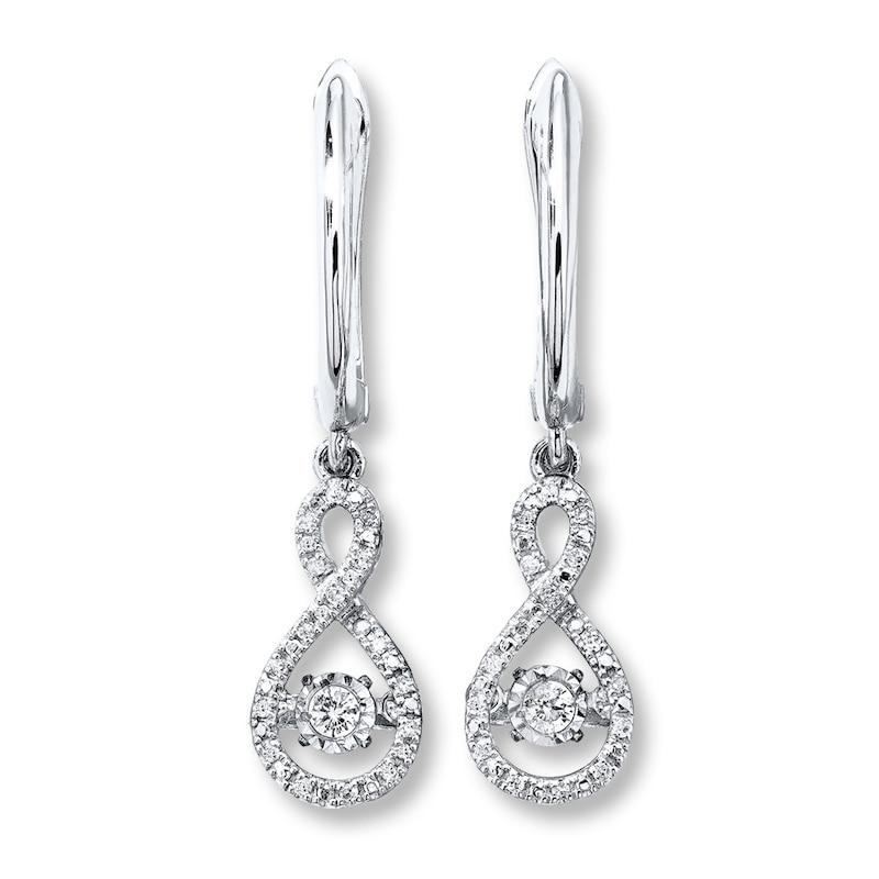 Previously Owned Unstoppable Love 1/5 ct tw Earrings 10K White Gold