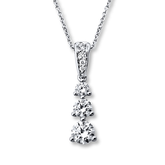 Previously Owned Necklace 1 ct tw Diamonds 18K White Gold