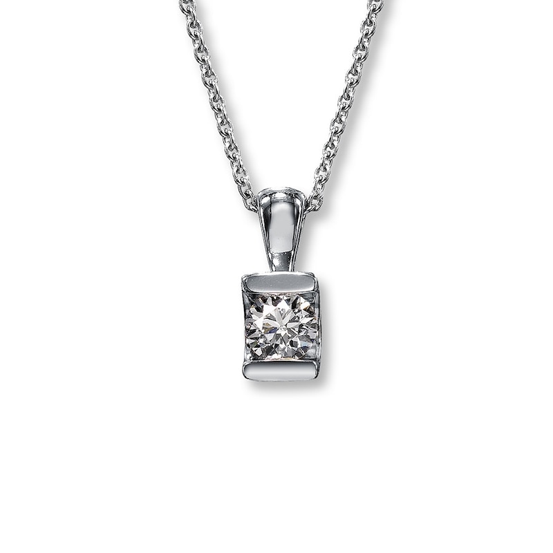 Previously Owned Diamond Necklace 1/3 Carat 18K White Gold