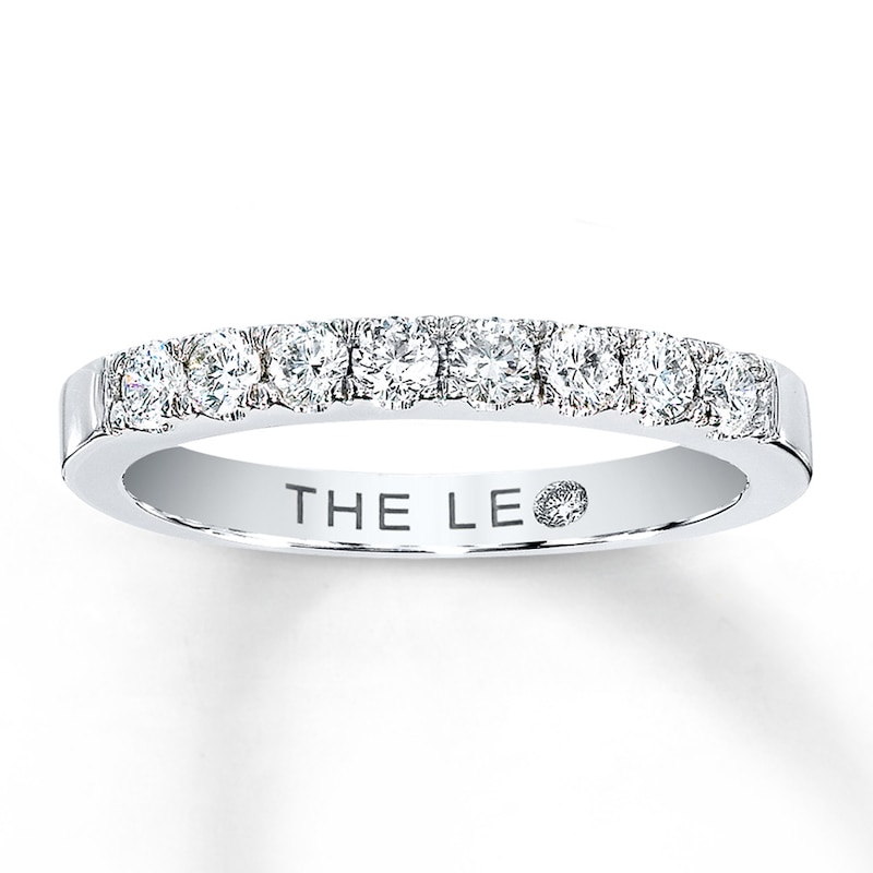 Main Image 1 of Previously Owned THE LEO Diamond Anniversary Band 3/8 ct tw Round-cut 14K White Gold
