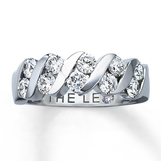 Previously Owned THE LEO Diamond Ring 1 ct tw Round-cut 14K White Gold