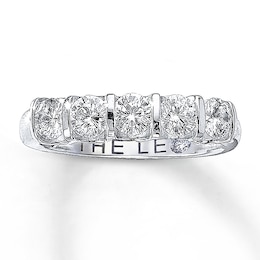 Previously Owned THE LEO Diamond Anniversary Band 1 ct tw Round-cut 14K White Gold
