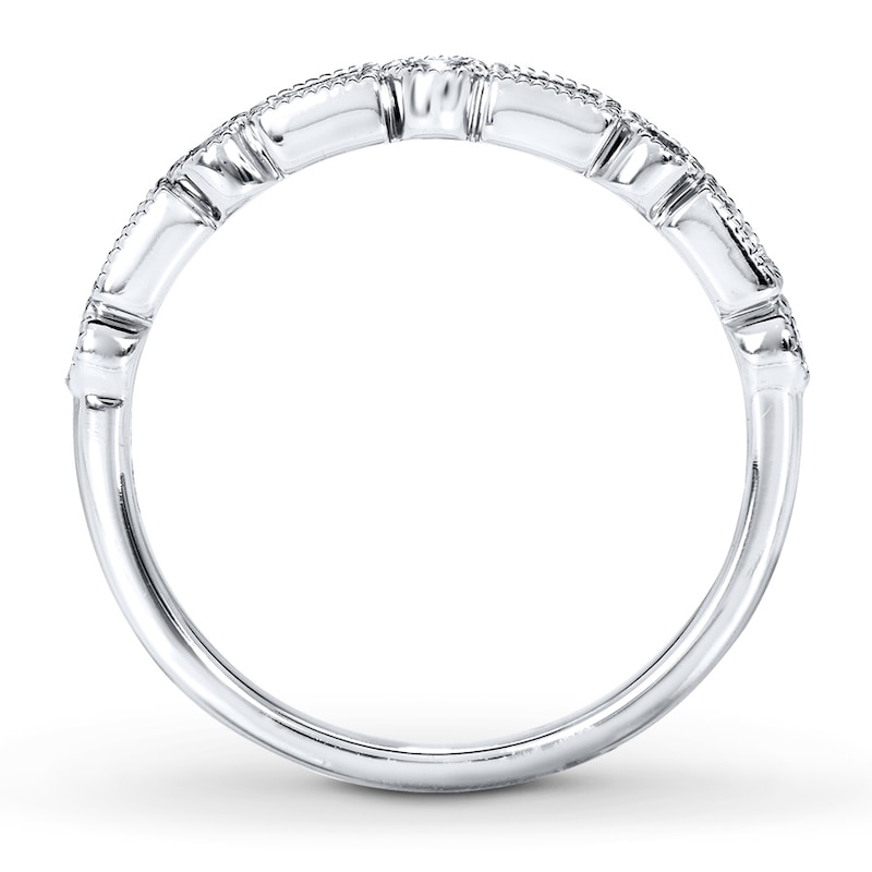 Previously Owned Diamond Anniversary Band 1/4 ct tw Round & Baguette ...