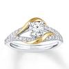 Thumbnail Image 0 of Previously Owned Angel Sanchez Ring 3/4 ct tw Round-cut Diamonds 14K Two-Tone Gold