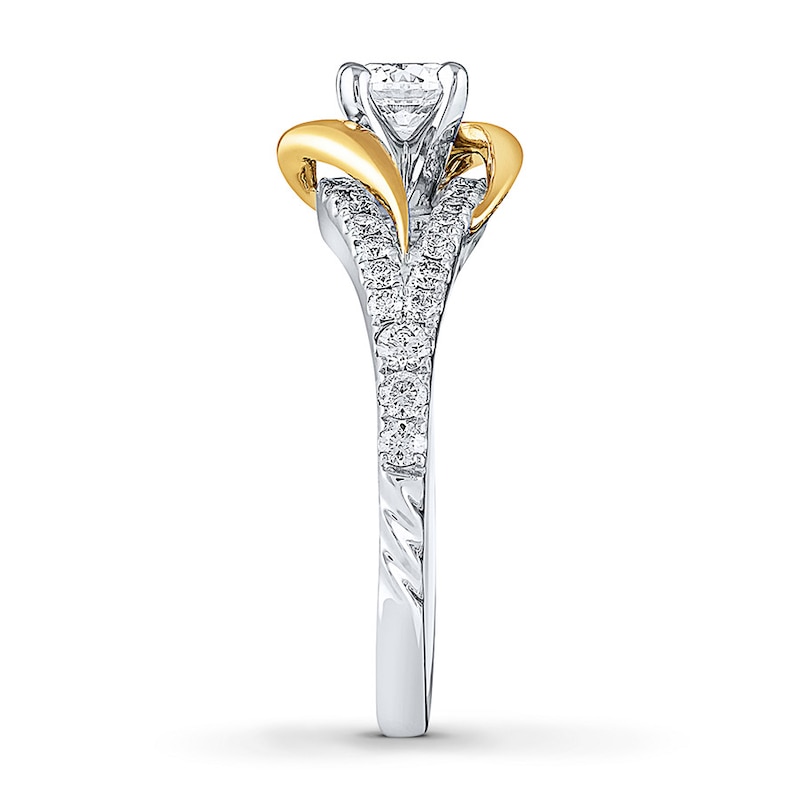 Previously Owned Angel Sanchez Ring 3/4 ct tw Round-cut Diamonds 14K Two-Tone Gold
