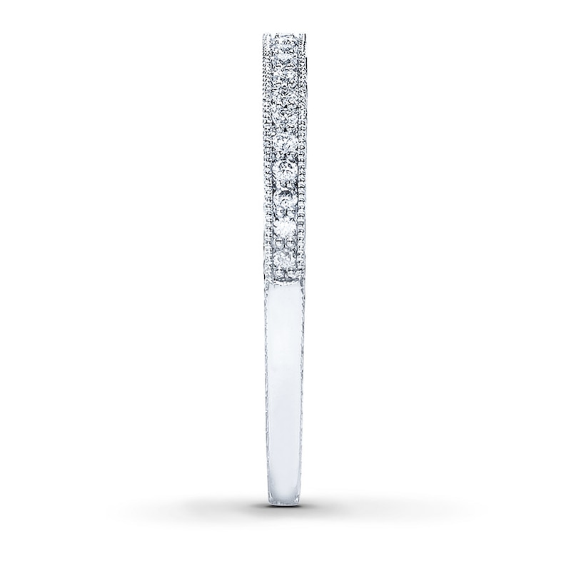 Main Image 3 of Previously Owned Scott Kay Anniversary Band 1/10 ct tw Round-cut Diamonds 14K White Gold