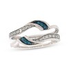 Thumbnail Image 1 of Previously Owned Blue & White Round-Cut Diamond Enhancer Ring 1/4 ct tw 14K White Gold