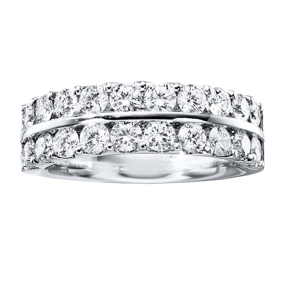 Previously Owned Diamond Anniversary Band 1-1/2 ct tw Round-cut 14K White Gold