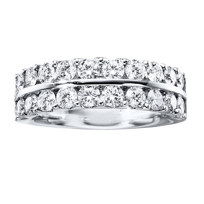 Previously Owned Diamond Anniversary Band 1-1/2 ct tw Round-cut 14K White Gold