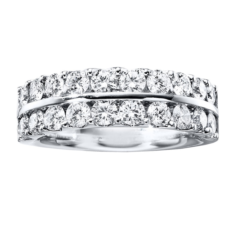 Main Image 1 of Previously Owned Diamond Anniversary Band 1-1/2 ct tw Round-cut 14K White Gold