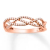Thumbnail Image 1 of Previously Owned Stackable Ring 1/6 ct tw Diamonds 10K Rose Gold
