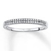 Thumbnail Image 0 of Previously Owned Stackable Ring 1/8 ct tw Diamonds 10K White Gold