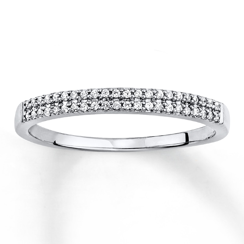 Previously Owned Stackable Ring 1/8 ct tw Diamonds 10K White Gold
