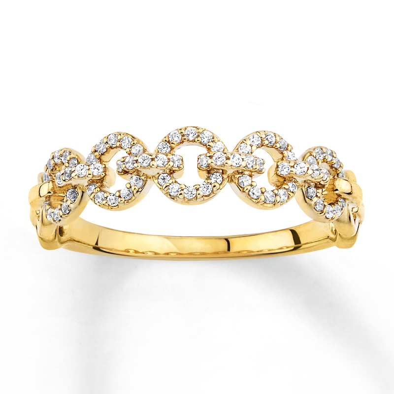 Previously Owned Stackable Ring 1/5 ct tw Diamonds 10K Yellow Gold