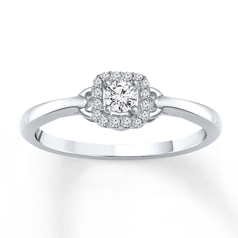 Previously Owned Diamond Promise Ring 1/4 ct tw Round 10K White Gold