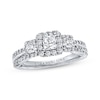 Thumbnail Image 1 of Previously Owned Diamond Engagement Ring 1 ct tw Princess & Round-cut 14K White Gold