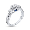 Thumbnail Image 3 of Previously Owned Diamond Engagement Ring 1 ct tw Princess & Round-cut 14K White Gold