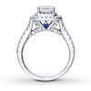 Thumbnail Image 2 of Previously Owned Engagement Ring  2-1/4 ct tw Princess/Round-cut Diamonds 14K White Gold