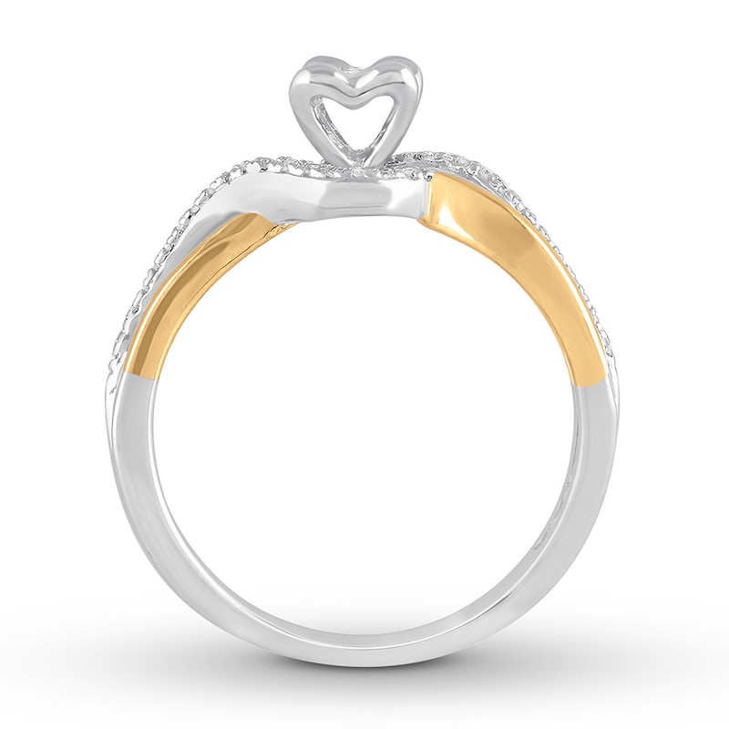 Main Image 2 of Previously Owned Diamond Ring 1/5 ct tw Princess & Round Sterling Silver & 10K Yellow Gold