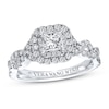 Thumbnail Image 0 of Previously Owned Diamond Ring 1 ct tw Princess/Round-cut Diamonds 14K White Gold
