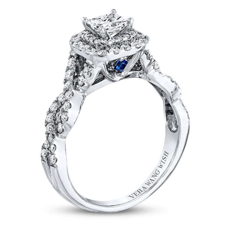 Previously Owned Diamond Ring 1 ct tw Princess/Round-cut Diamonds 14K White Gold