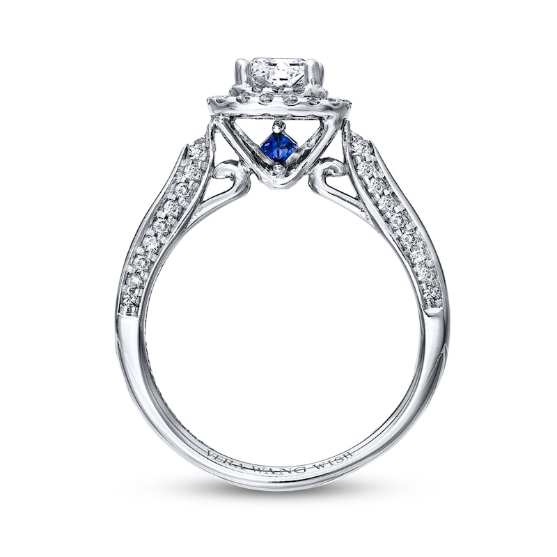 Main Image 2 of Previously Owned Diamond Ring 7/8 ct tw Princess/Round-cut Diamonds 14K White Gold