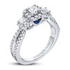 Thumbnail Image 3 of Previously Owned Diamond Ring 1 ct tw Princess & Round-cut 14K White Gold