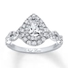 Thumbnail Image 1 of Previously Owned Neil Lane Diamond Ring 1-1/8 ct tw Pear & Round-cut 14K Gold Size 4.75