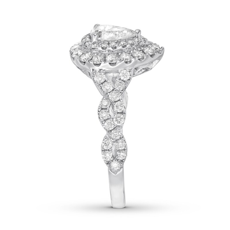 Main Image 3 of Previously Owned Neil Lane Diamond Ring 1-1/8 ct tw Pear & Round-cut 14K Gold Size 4.75