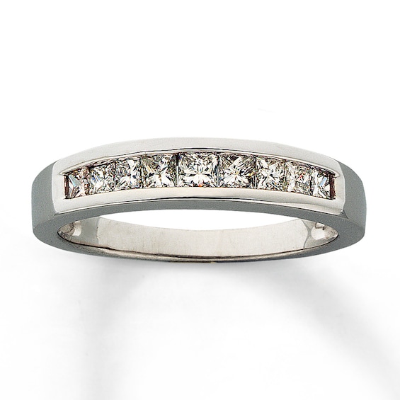 Previously Owned Previously Owned Band 1/2 ct tw Princess-cut Diamonds 14K White Gold Size 9.75