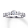 Previously Owned Engagement Ring 1/2 ct tw Round-cut Diamonds 14K White Gold